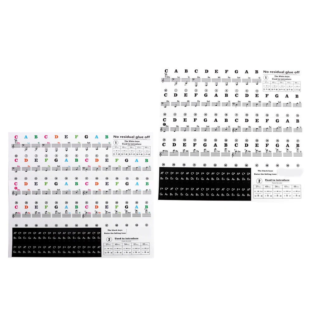 2 Sheets Piano Keyboard Stickers Waterproof Removable Note Labels Decals for Beginners Introductory Guide Keyboard
2 Sheets Piano Keyboard Stickers Waterproof Removable Note Labels Decals for Beginners Introductory Guide Keyboard