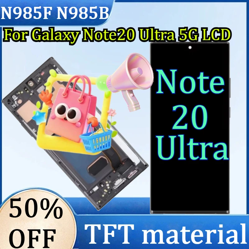 For Galaxy Note20 Ultra 5G N986B LCD New TFT For Samsung Note20 Ultra LCD N985F Display Touch Screen Digitizer with Frame
For Galaxy Note20 Ultra 5G N986B LCD New TFT For Samsung Note20 Ultra LCD N985F Display Touch Screen Digitizer with Frame