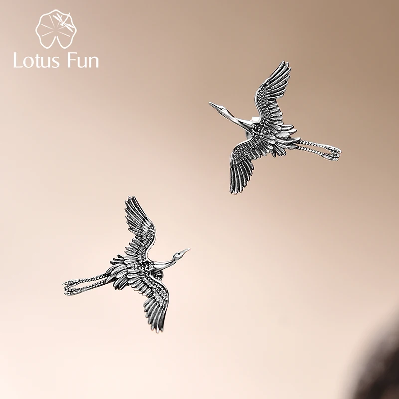 Lotus Fun Real 925 Sterling Silver Creative Design Flying Crane Stud Earrings for Women Personalized High Quality Fine Jewelry
Lotus Fun Real 925 Sterling Silver Creative Design Flying Crane Stud Earrings for Women Personalized High Quality Fine Jewelry