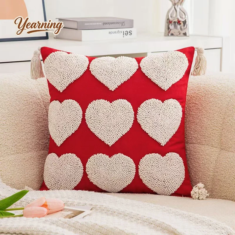 Подушка-наволочка в форме сердца с вышивкой и кисточками для дивана, кушетки или оконного проема, на День святого Валентина
Подушка-наволочка в форме сердца с вышивкой и кисточками для дивана, кушетки или оконного проема, на День святого Валентина