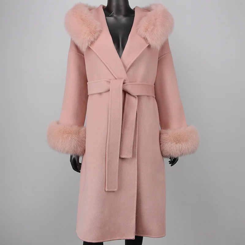 2023 New Long Winter Jacket Women Real Wool Blends Cashmere Warm Coat Natural Fox Fur Collar Hooded Detachable New Fashion
2023 New Long Winter Jacket Women Real Wool Blends Cashmere Warm Coat Natural Fox Fur Collar Hooded Detachable New Fashion