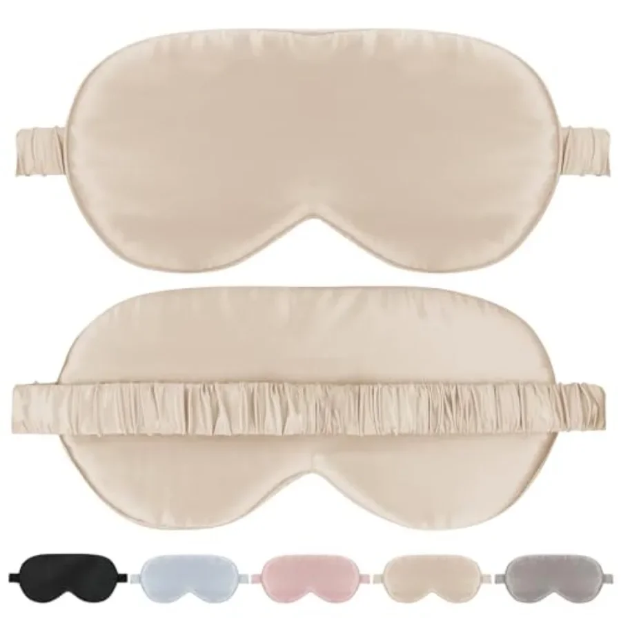 Soft Real Silk Light Blocking Cooling Sleep Eye Mask for Women/Men/Travel/Airplane, Beige
Soft Real Silk Light Blocking Cooling Sleep Eye Mask for Women/Men/Travel/Airplane, Beige