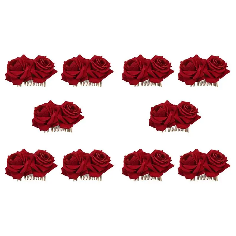 10X Rose Flower Hair Clip Slide Flamenco Dancer Pin Flower Brooch Lady Hair Styling Clip Hair Accessories Multi-Purpose
10X Rose Flower Hair Clip Slide Flamenco Dancer Pin Flower Brooch Lady Hair Styling Clip Hair Accessories Multi-Purpose