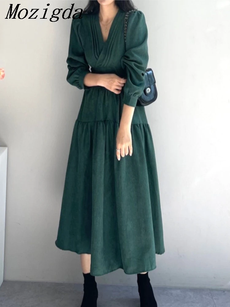 Autumn Long Sleeve Pleated Dress Women Korean Chic Elegant Vintage V Neck Ladies Dresses Vestidos Robe Femme
Autumn Long Sleeve Pleated Dress Women Korean Chic Elegant Vintage V Neck Ladies Dresses Vestidos Robe Femme