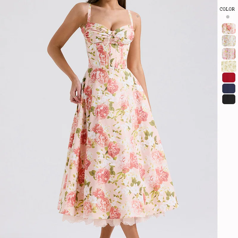 2025 Elegant Floral Print Series French Summer Strapless with Gentle Style Slimming Floral Strapless Maxi Dress
2025 Elegant Floral Print Series French Summer Strapless with Gentle Style Slimming Floral Strapless Maxi Dress