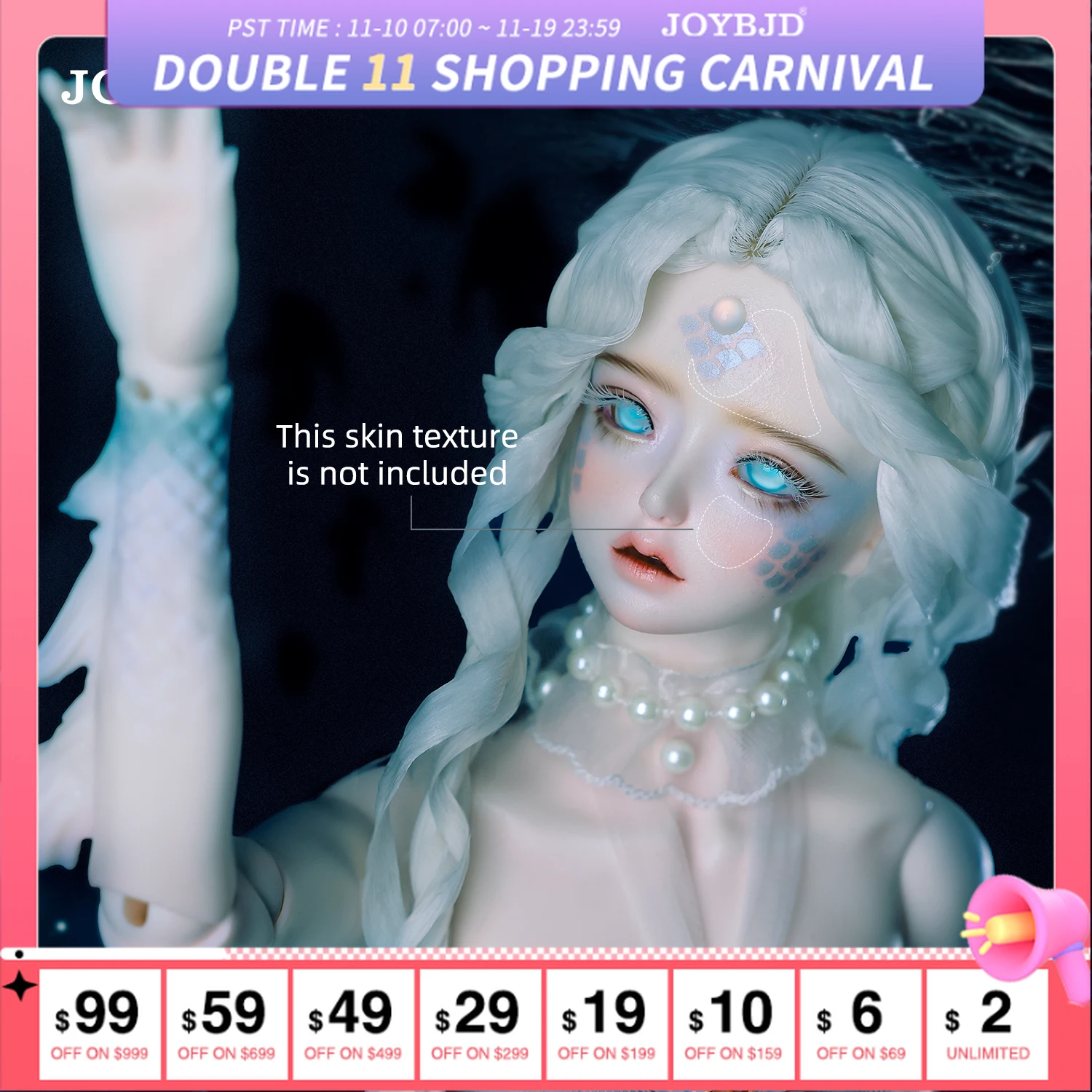 Fantasy Angel 1/3 BJD Doll Hera Fanstay Siren Mermaid Doll Fish Body BJD Resin Toy Ball Jointed Dolls
Fantasy Angel 1/3 BJD Doll Hera Fanstay Siren Mermaid Doll Fish Body BJD Resin Toy Ball Jointed Dolls