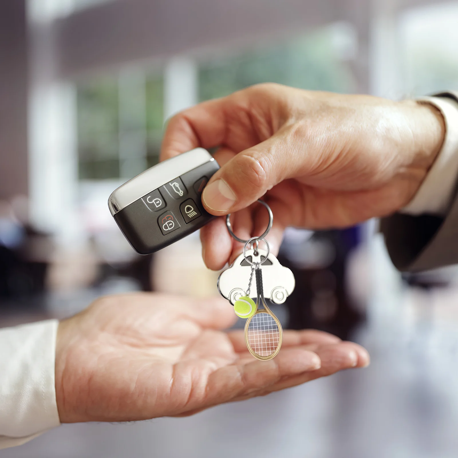 10Pcs Tennis Keychain Sports Meeting Favors Tennis Racket Key Chain Durable Bag Hanging Decoration Keyring Key Chain Ring
10Pcs Tennis Keychain Sports Meeting Favors Tennis Racket Key Chain Durable Bag Hanging Decoration Keyring Key Chain Ring