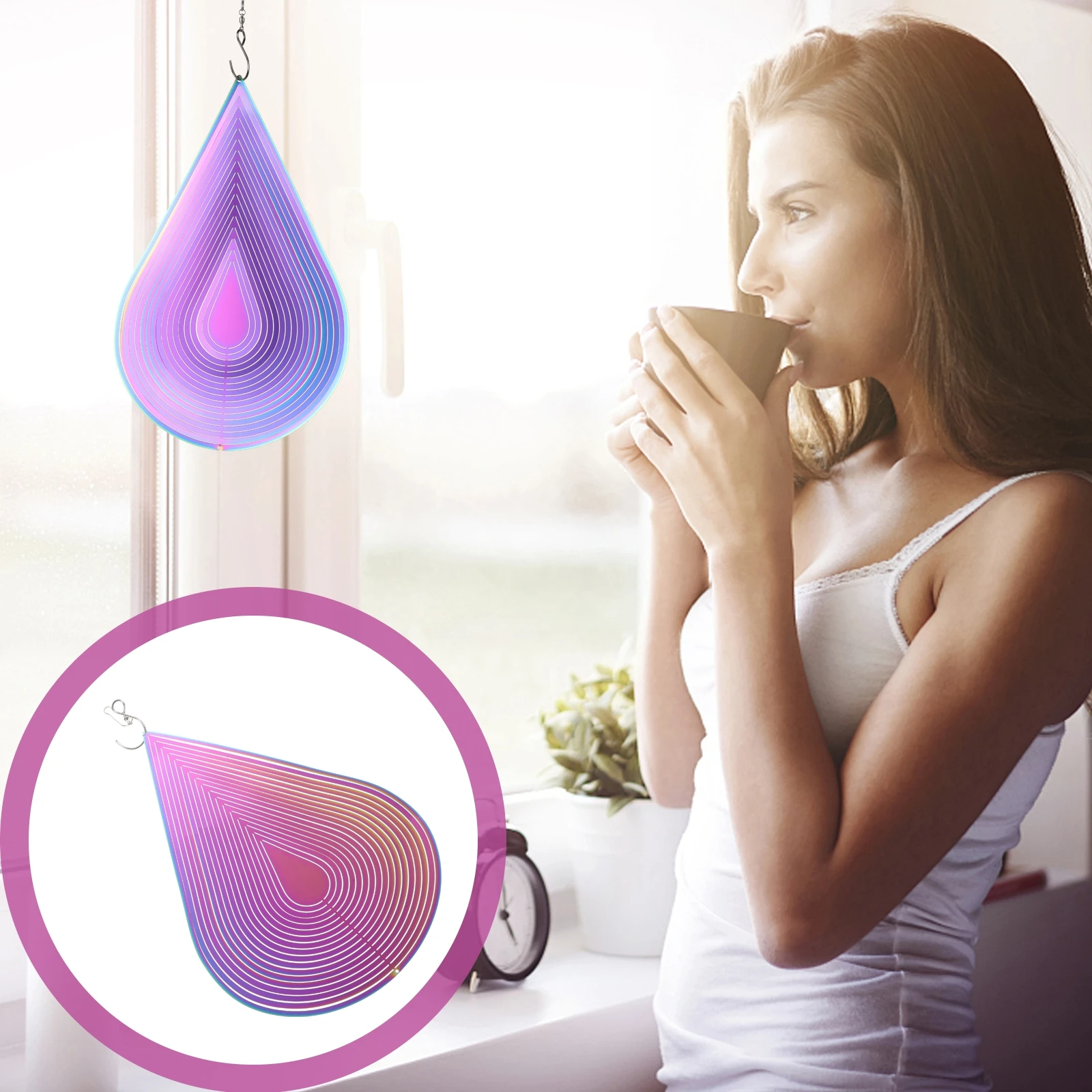 1pcs Metal Wind Bell 3D Rotating Spinner Durable Decor Hanging Pendant Vintage Home Supplies Bedroom Yard Balcony Window Decor
1pcs Metal Wind Bell 3D Rotating Spinner Durable Decor Hanging Pendant Vintage Home Supplies Bedroom Yard Balcony Window Decor