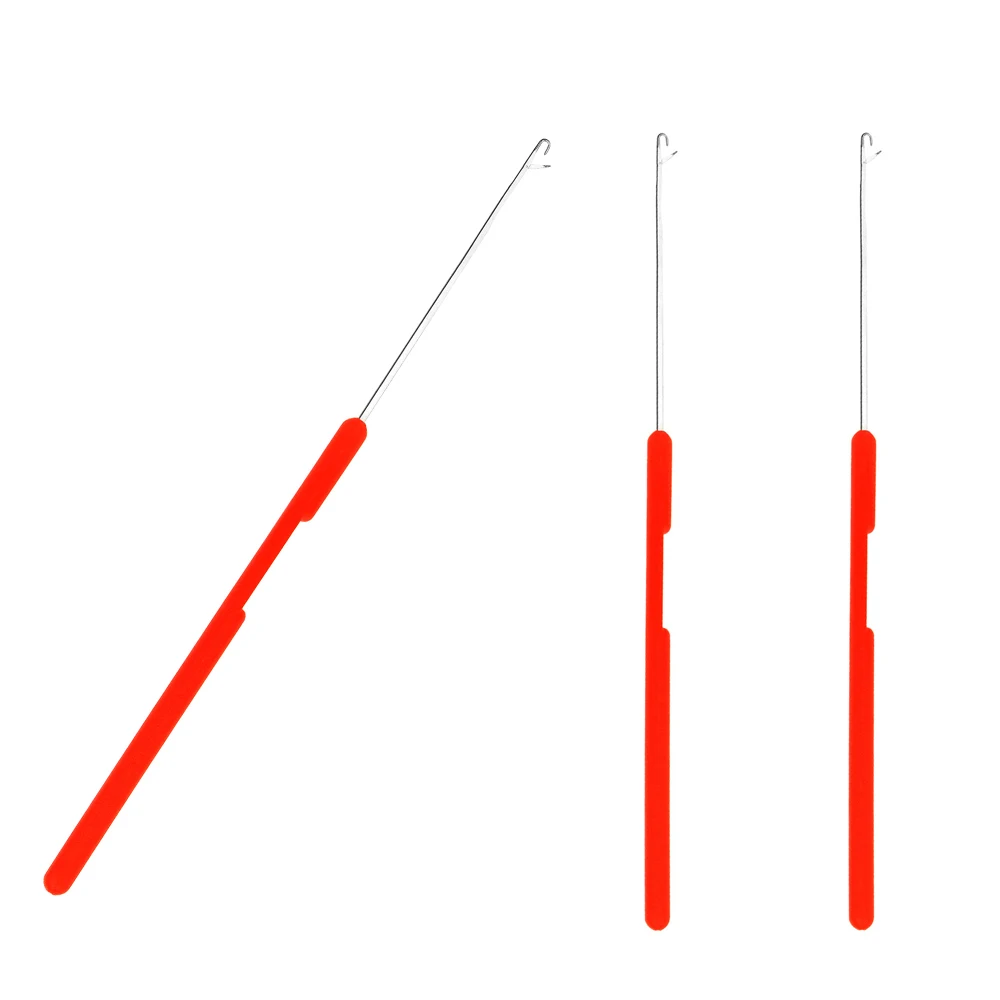 Red Plastic Handle Threader Hook Needle with Loop for Micro Ring Hair Extensions Pulling Tool Hairdressing Tool 
Red Plastic Handle Threader Hook Needle with Loop for Micro Ring Hair Extensions Pulling Tool Hairdressing Tool