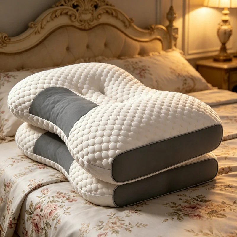 Household orthopedic cervical sleep pillow, neck protection sleep aid, soybean fiber SPA massage for soft comfortable sleep
Household orthopedic cervical sleep pillow, neck protection sleep aid, soybean fiber SPA massage for soft comfortable sleep
