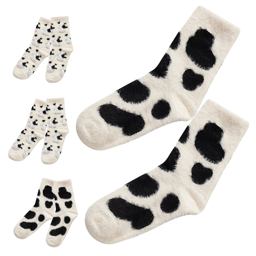 4 Pairs Women Thickened Cotton Fall Crew Fuzzy Printed For Women Slipper Socks Cow Leg Printed Fuzzy Sock Cat Socks
4 Pairs Women Thickened Cotton Fall Crew Fuzzy Printed For Women Slipper Socks Cow Leg Printed Fuzzy Sock Cat Socks