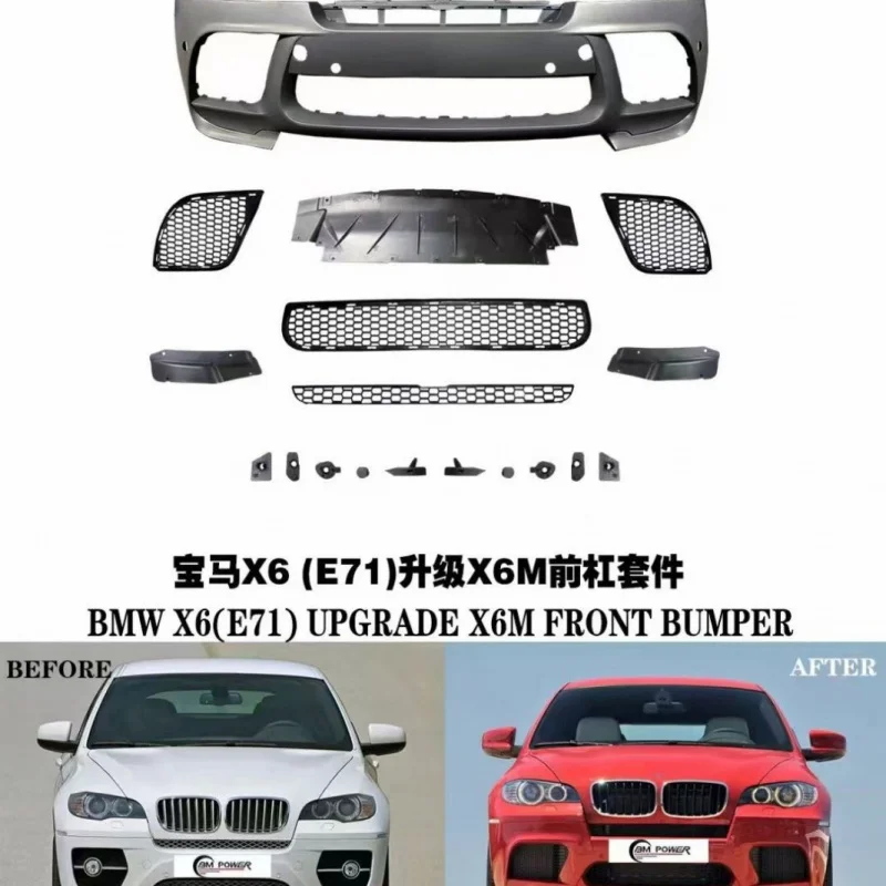 Suitable for 2008-2015 BMW X6 E71 modified and upgraded with X6M MP body kit
Suitable for 2008-2015 BMW X6 E71 modified and upgraded with X6M MP body kit