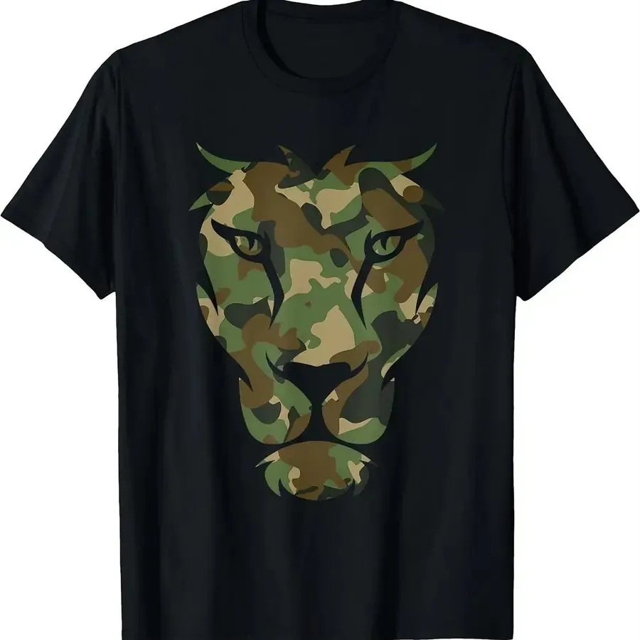 【New Arrival】Unisex Camouflage Lioness Head Graphic T-Shirt Wild Animal Casual Short Sleeve Black Top
【New Arrival】Unisex Camouflage Lioness Head Graphic T-Shirt Wild Animal Casual Short Sleeve Black Top