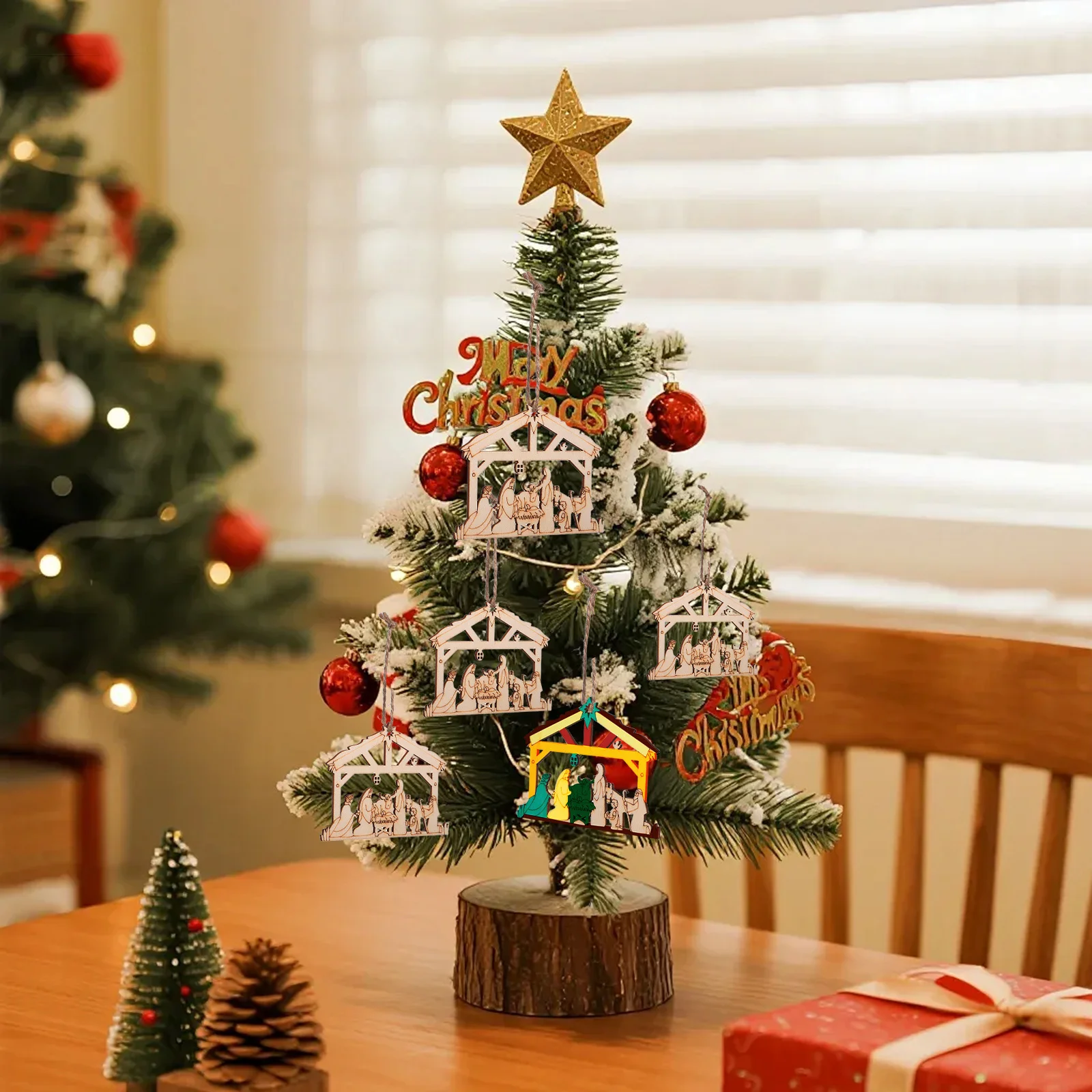 20Pcs Wood Nativity Ornaments Christmas Hanging Decorations for Tree Door Window Handbag Portable Faith Based Jesus Birth Scene
20Pcs Wood Nativity Ornaments Christmas Hanging Decorations for Tree Door Window Handbag Portable Faith Based Jesus Birth Scene