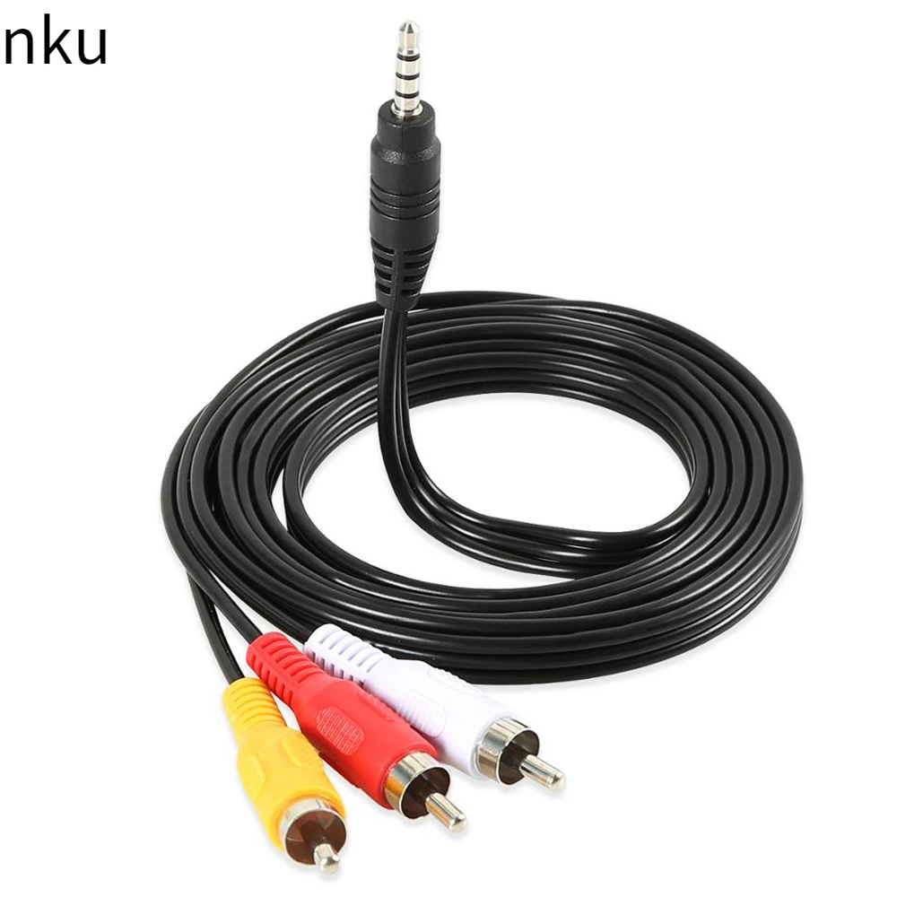 Nku 3.5mm TRS Plug To 3 RCA Adapter Cord High Quality 3.5 To 3RCA Male-Male Audio Video AV Cables for Speaker Laptop DVD TV Box
Nku 3.5mm TRS Plug To 3 RCA Adapter Cord High Quality 3.5 To 3RCA Male-Male Audio Video AV Cables for Speaker Laptop DVD TV Box