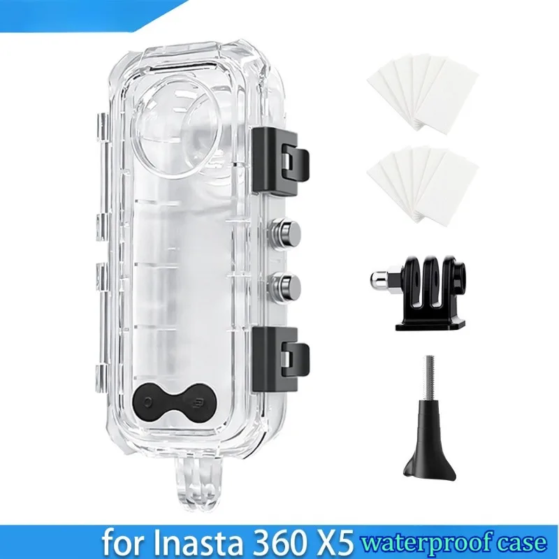Suitable for Insta360X5 Waterproof Case Panoramic Camera Waterproof 45M Fully Invisible Diving Case Protective Case
Suitable for Insta360X5 Waterproof Case Panoramic Camera Waterproof 45M Fully Invisible Diving Case Protective Case