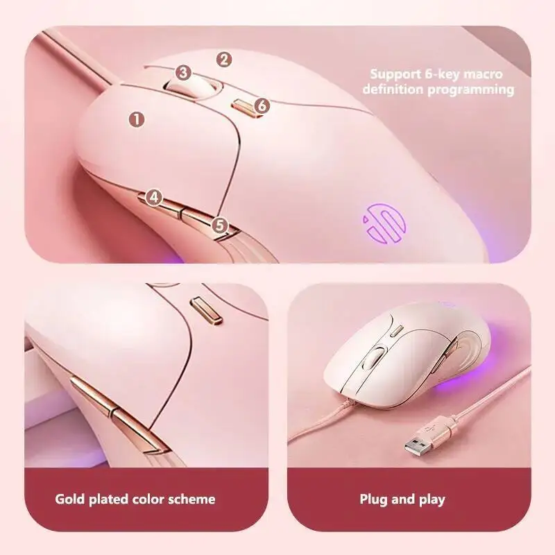 B8 Milk Teal Color Wired Silent Office Mouse RGB Light Effect Ergonomic Optical Office Mice PC Laptop Universal For Femal Gifts
B8 Milk Teal Color Wired Silent Office Mouse RGB Light Effect Ergonomic Optical Office Mice PC Laptop Universal For Femal Gifts