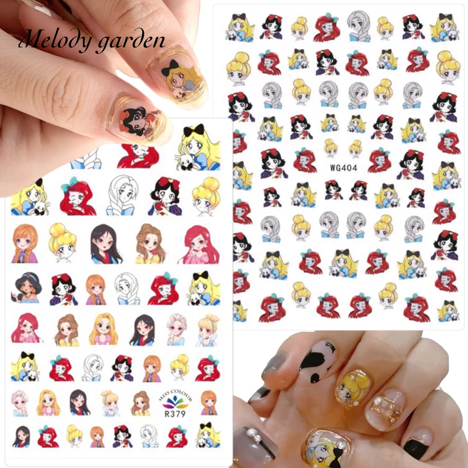 1PCS Cartoon Princess Nail Stickers Character Decals Stickers for Nails Manicure decals Nail Art Decoration
1PCS Cartoon Princess Nail Stickers Character Decals Stickers for Nails Manicure decals Nail Art Decoration