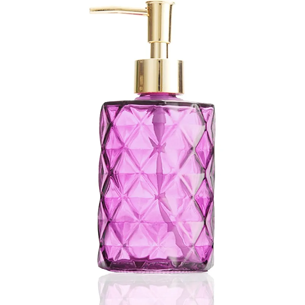 Soap dispenser, 11oz colored glass bottle with plastic pump to refill hand sanitizer, essential oils
Soap dispenser, 11oz colored glass bottle with plastic pump to refill hand sanitizer, essential oils