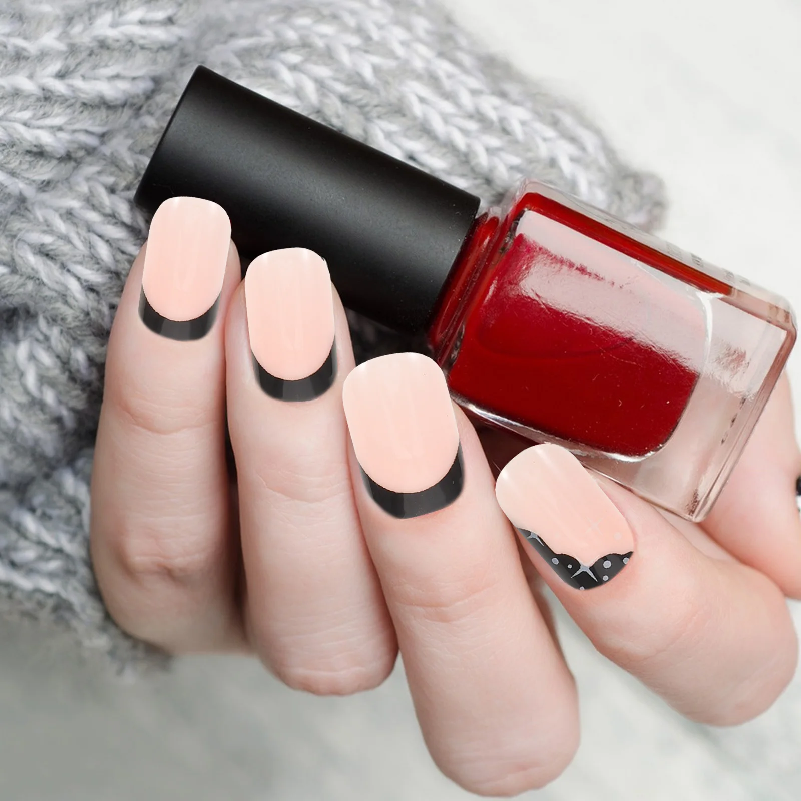 Накладные ногти, искусственные, натурального цвета, французский дизайн, для гель-лака, наращивания, маникюра, тренировок, косметические принадлежности
Накладные ногти, искусственные, натурального цвета, французский дизайн, для гель-лака, наращивания, маникюра, тренировок, косметические принадлежности