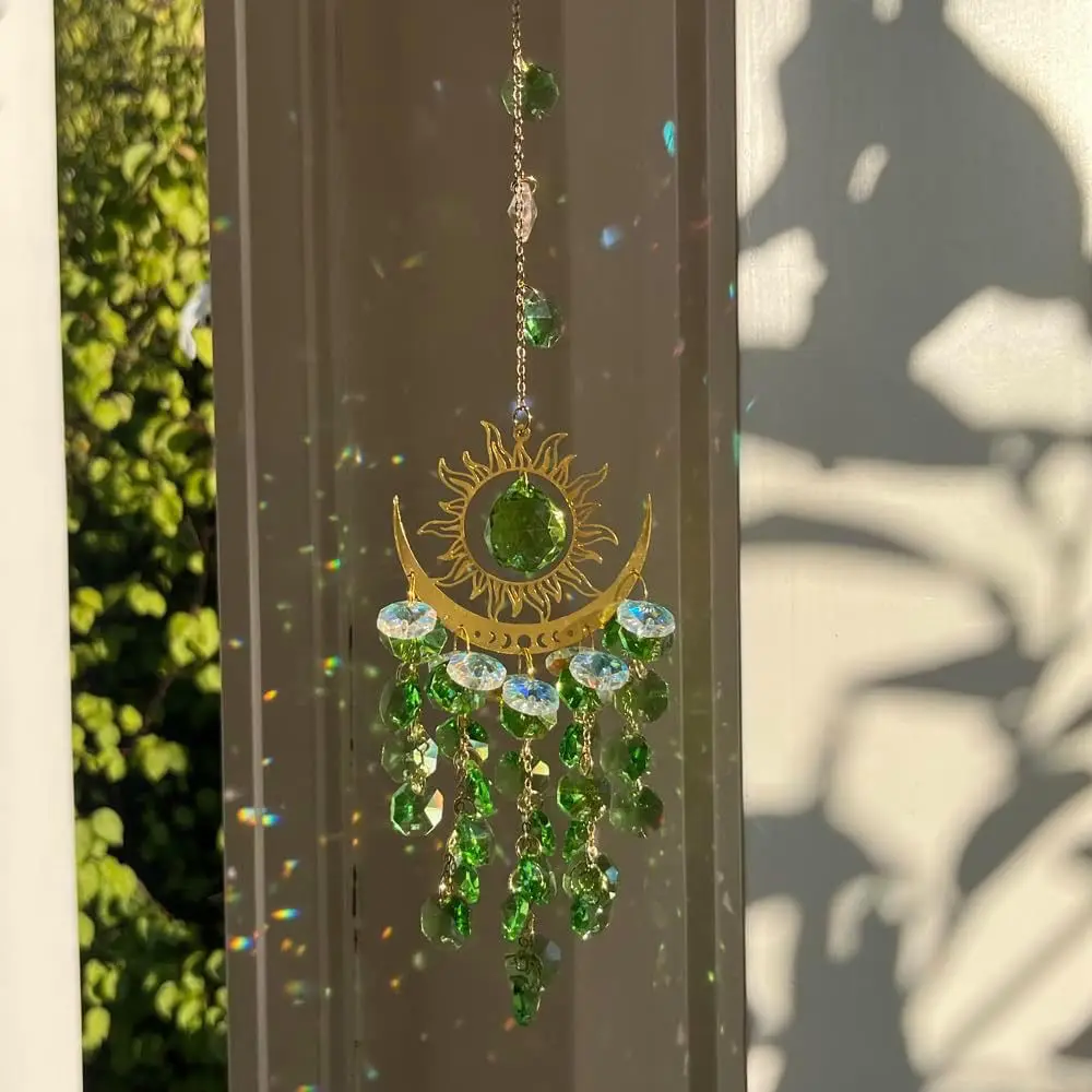 Pendant Moon Sun Amethyst Powder Crystal Star Moon Rainbow Sun Catcher Home Window Decoration Pendant
Pendant Moon Sun Amethyst Powder Crystal Star Moon Rainbow Sun Catcher Home Window Decoration Pendant
