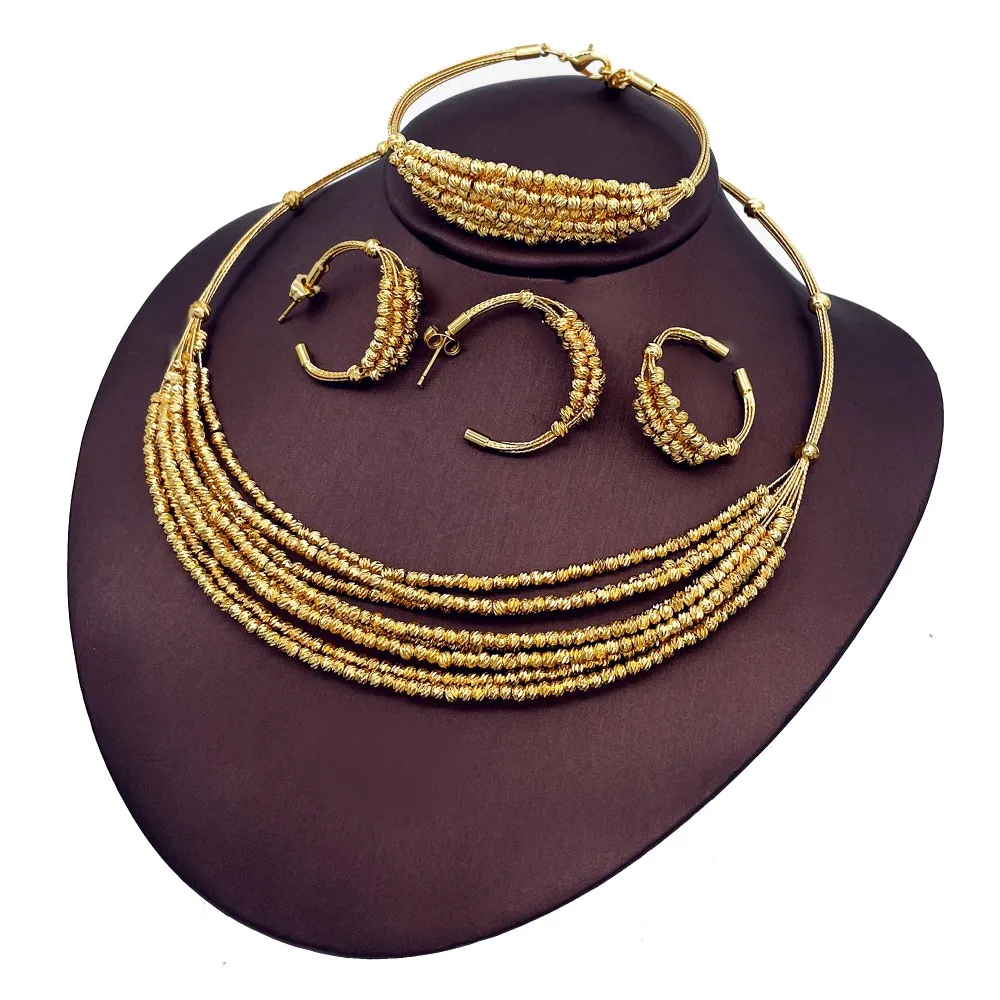 GZJPEI Dedign Multi-layer Jewelry Set Handmade Weave 18K Gold Color Italy Jewellery Accessories Wedding Gifts 2026 New
GZJPEI Dedign Multi-layer Jewelry Set Handmade Weave 18K Gold Color Italy Jewellery Accessories Wedding Gifts 2026 New