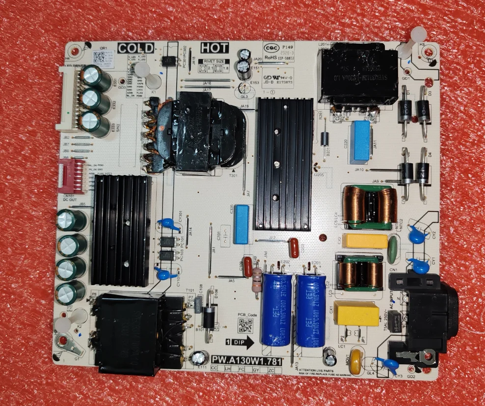 PW.A130W1.781 130W 81T-PWE15X-C170001 LED TV power board, tested well, physical photo
PW.A130W1.781 130W 81T-PWE15X-C170001 LED TV power board, tested well, physical photo