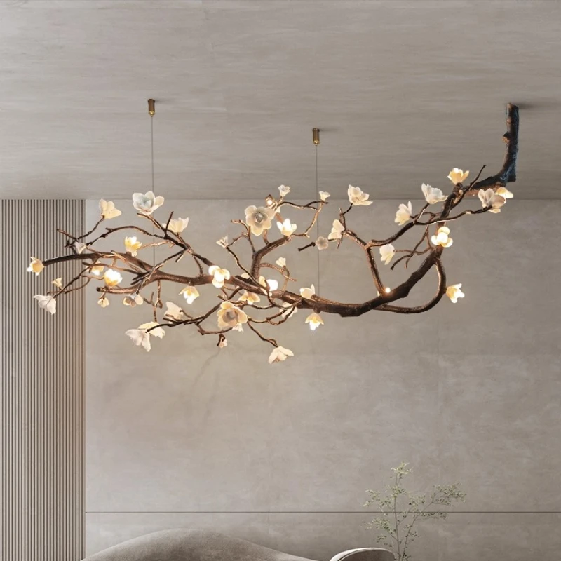 Light luxury living room chandelier all copper branches ceramic magnolia flower art wabi-sabi wind new
Light luxury living room chandelier all copper branches ceramic magnolia flower art wabi-sabi wind new