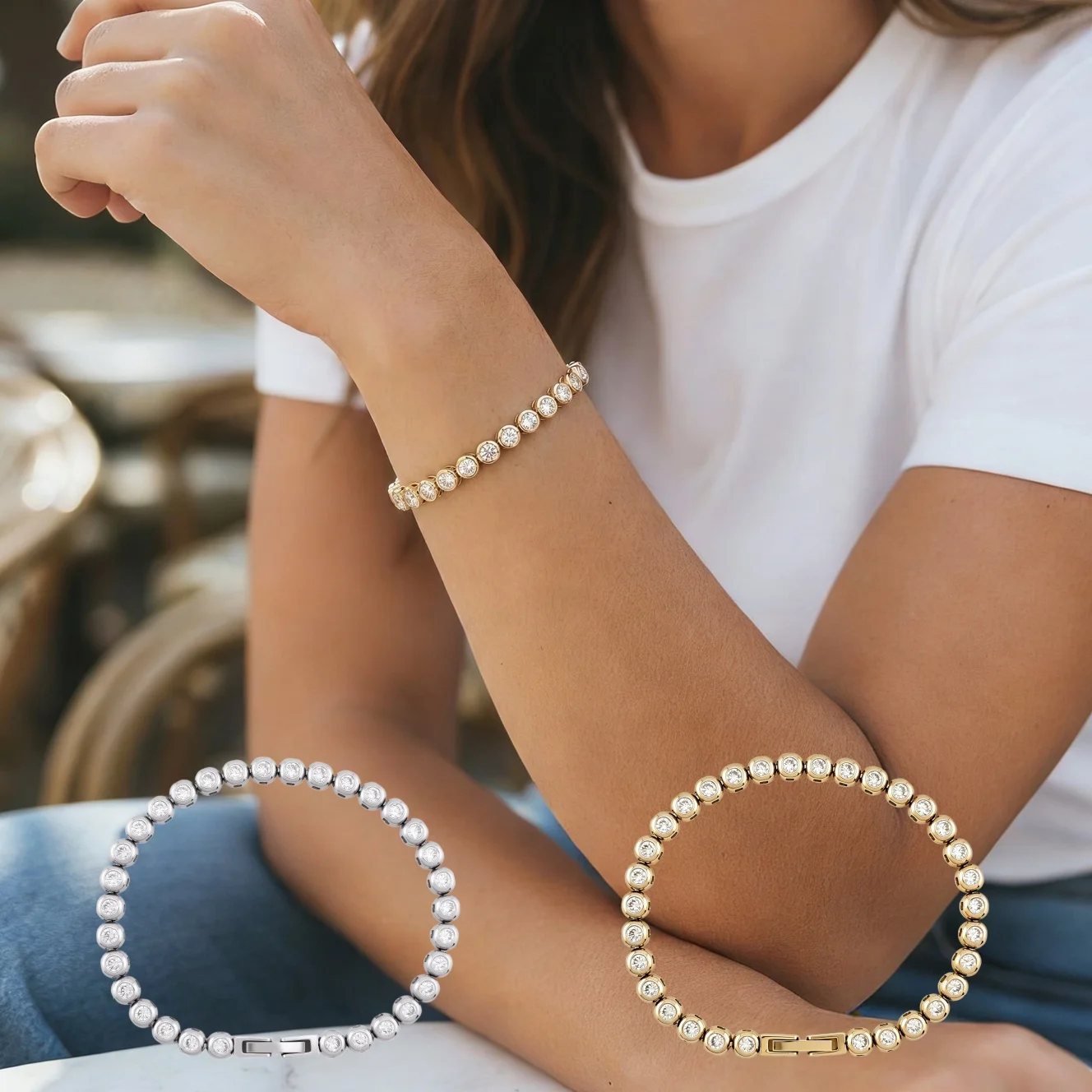 Chamica 2026 Stainless Steel Bubble Tennis Bracelets For Women Zirconia Female Mother's Day Valentine's Day Wedding Couple Gift
Chamica 2026 Stainless Steel Bubble Tennis Bracelets For Women Zirconia Female Mother's Day Valentine's Day Wedding Couple Gift