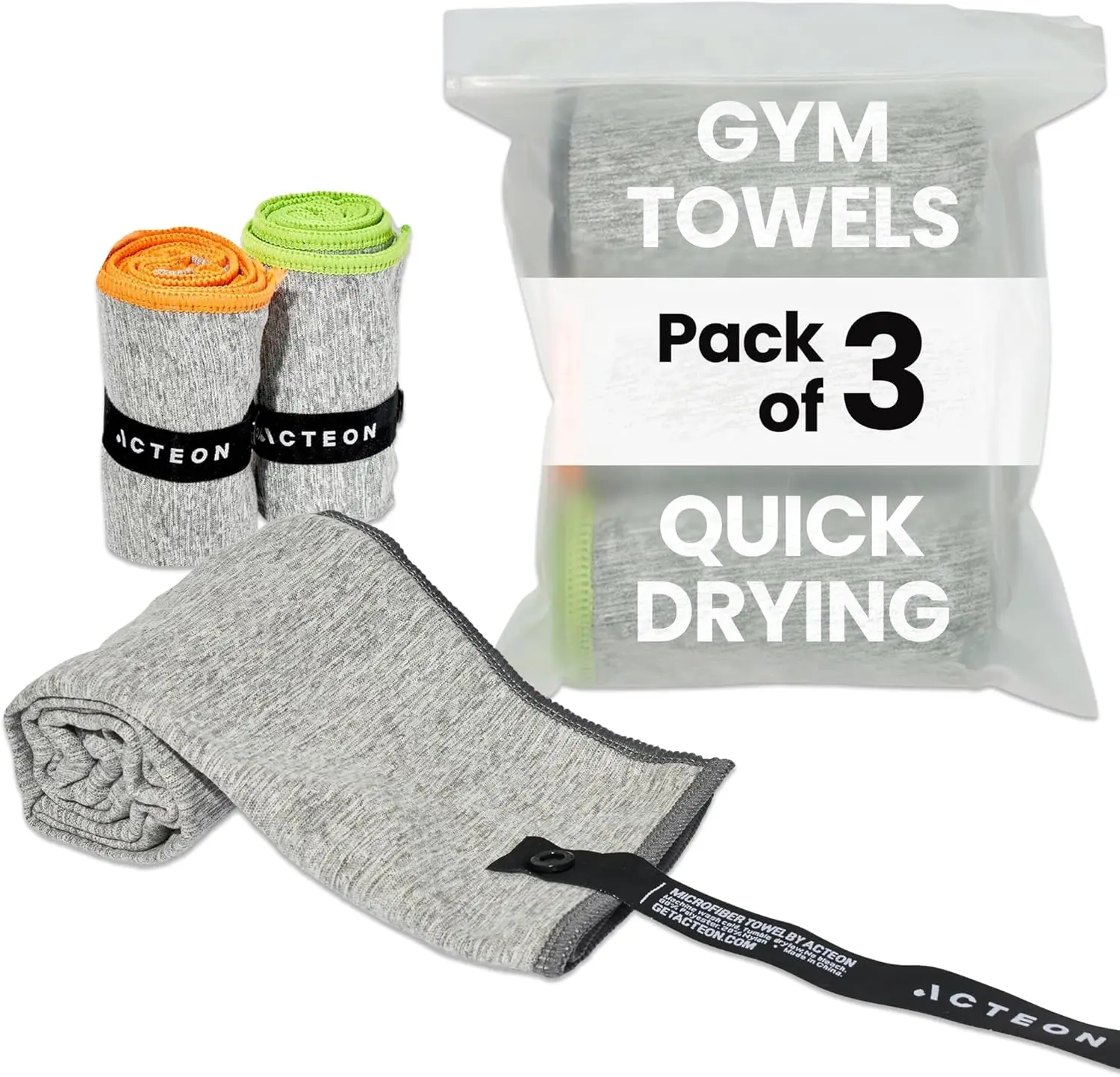 Quick Dry Microfiber Gym Towel 3-Pack - Odor-Free, Ultra Absorbent, Lightweight for Travel, Workout, Camping - 30x16 Inches
Quick Dry Microfiber Gym Towel 3-Pack - Odor-Free, Ultra Absorbent, Lightweight for Travel, Workout, Camping - 30x16 Inches