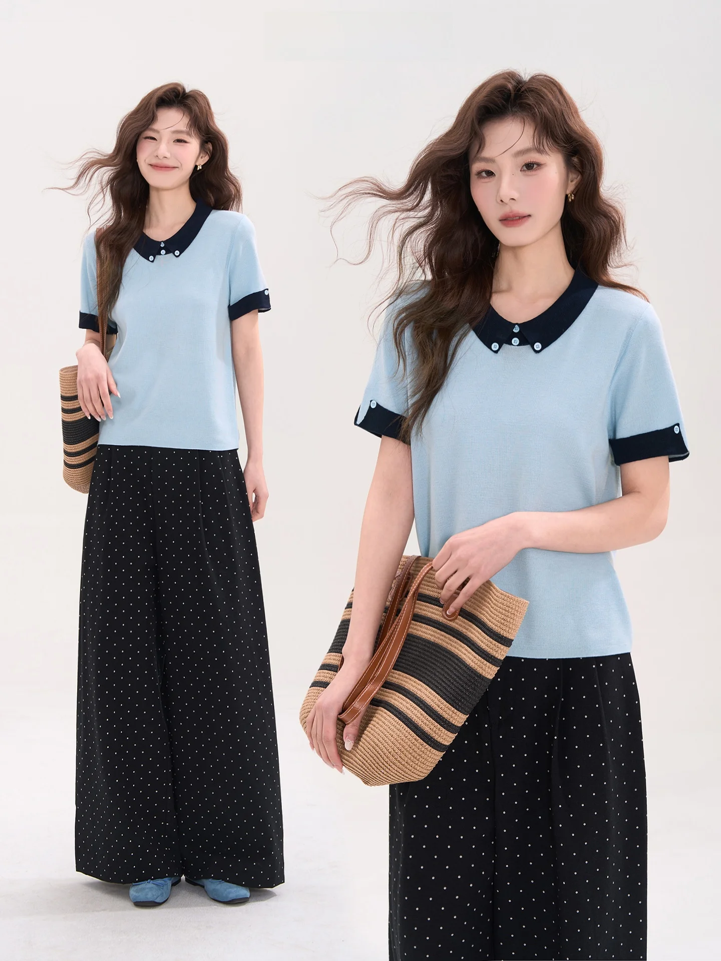 Heme 6 Wool Blend ort Sve Knitwear Casual Loose Fit Spring Summer Commute Top Women's Faion Color Blo Collared Sweater
Heme 6 Wool Blend ort Sve Knitwear Casual Loose Fit Spring Summer Commute Top Women's Faion Color Blo Collared Sweater