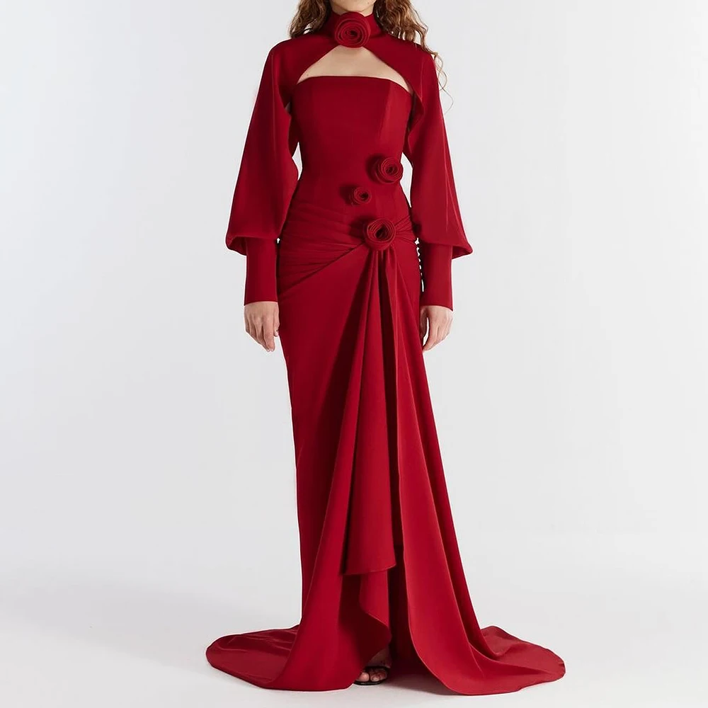 Customized Modern Straight Floor Length High Collar Jersey Long Sleeve Evening Dress Elegant Photo Color vestidos para
Customized Modern Straight Floor Length High Collar Jersey Long Sleeve Evening Dress Elegant Photo Color vestidos para