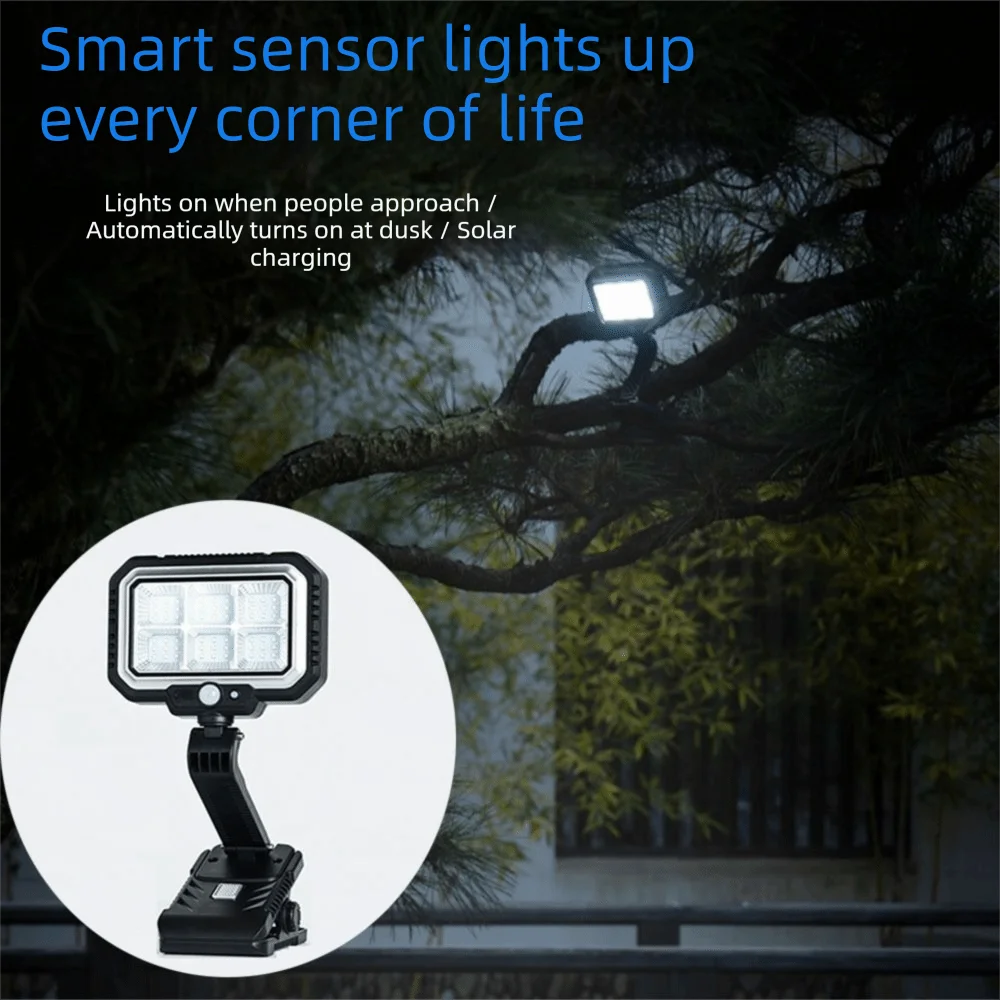 360° Rotatable Solar Clip Lamp Portable Foldable Solar Street Light Human Body Sensor USB&Solar power LED Work Lights Lamp
360° Rotatable Solar Clip Lamp Portable Foldable Solar Street Light Human Body Sensor USB&Solar power LED Work Lights Lamp