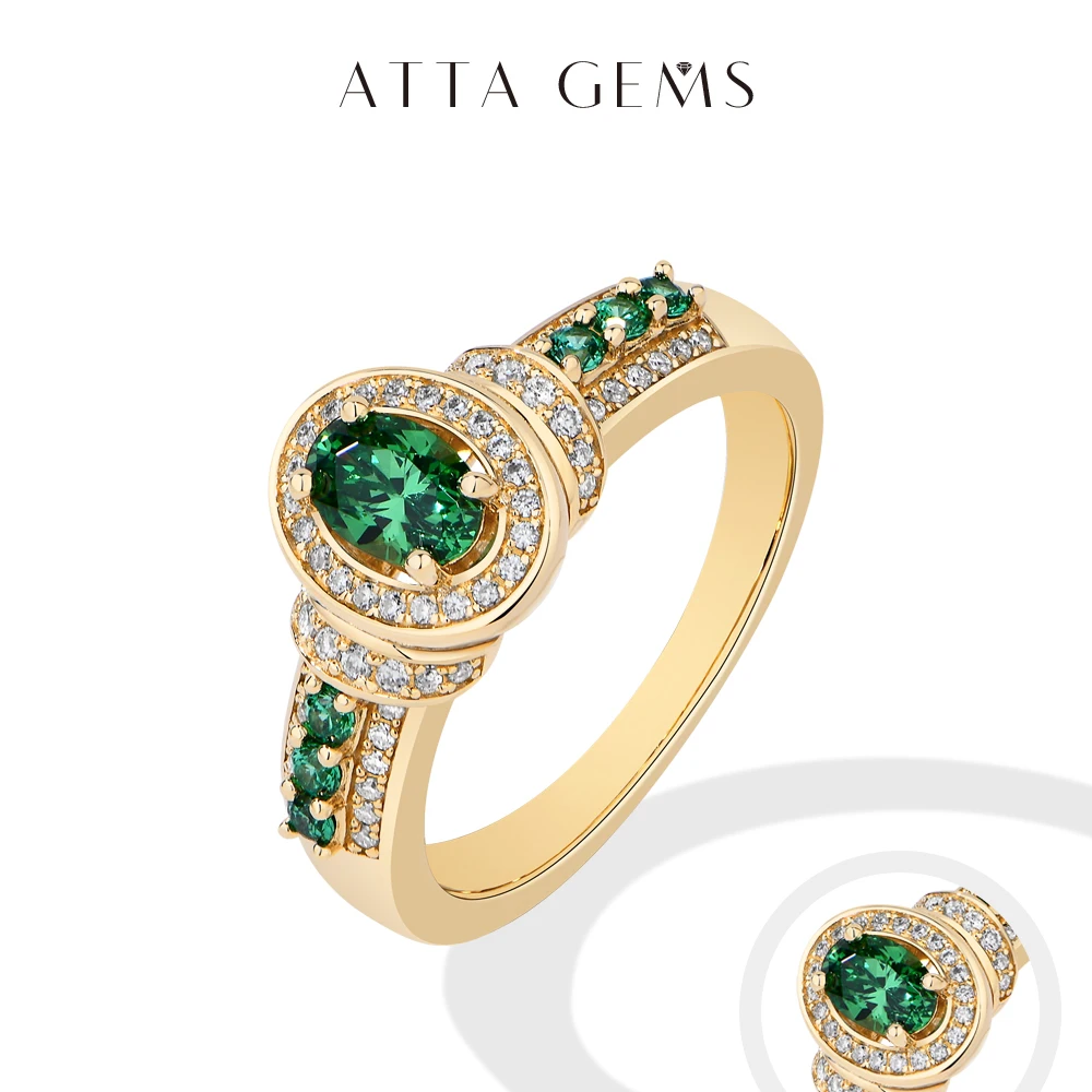 ATTAGEMS S925 Silver Lab Zambian Emerald Ring with White Zircon For Women Wedding Band Vintage Anniversary Luxury Gifts Jewelry
ATTAGEMS S925 Silver Lab Zambian Emerald Ring with White Zircon For Women Wedding Band Vintage Anniversary Luxury Gifts Jewelry