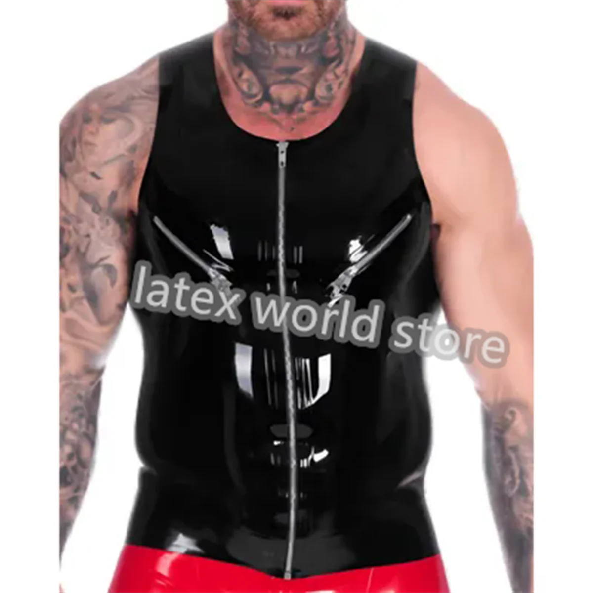 Handmade Natural Latex Men's Wear Top Rubber Vest Gummi Male Tops Cosplay Costumes Custom Made
Handmade Natural Latex Men's Wear Top Rubber Vest Gummi Male Tops Cosplay Costumes Custom Made
