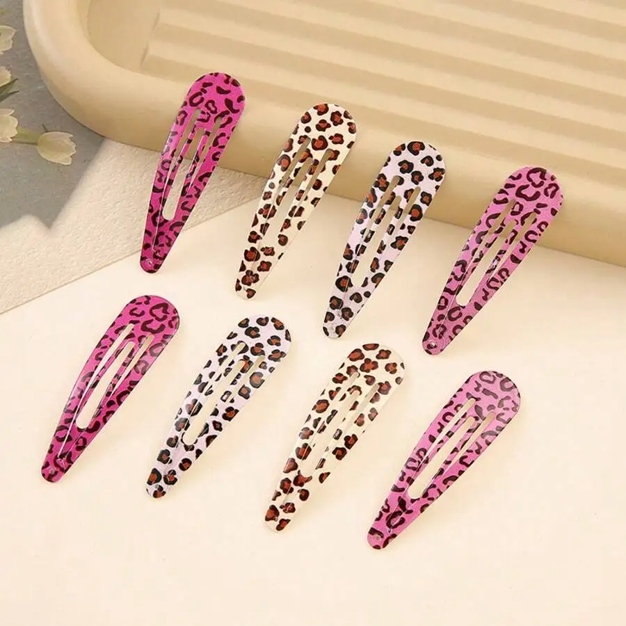 8pcs Women Leopard Print Water Drop Barrettes Hair Clips Claw Clips Hair Accessories
8pcs Women Leopard Print Water Drop Barrettes Hair Clips Claw Clips Hair Accessories