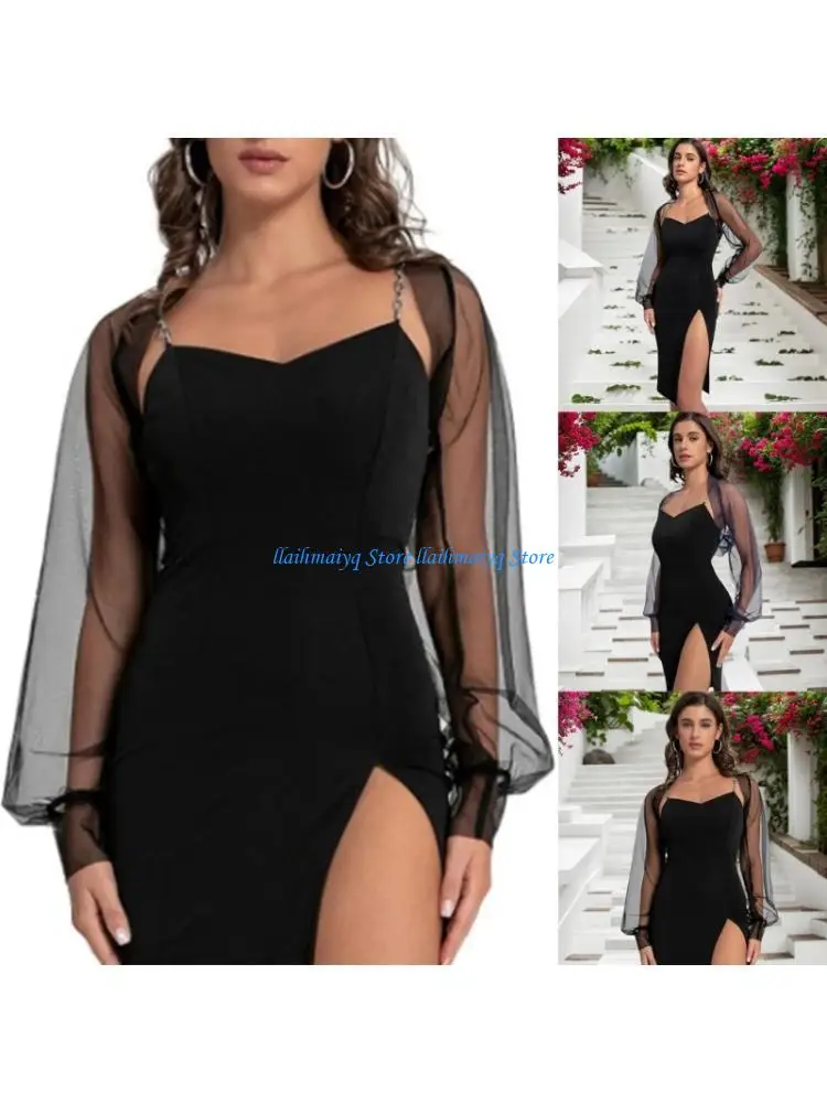 573B Fashionable Net Shoulder Tulle Sleeve For Evening Gowns And Casual Wear Enhances Any Wardrobe Effortlessly
573B Fashionable Net Shoulder Tulle Sleeve For Evening Gowns And Casual Wear Enhances Any Wardrobe Effortlessly