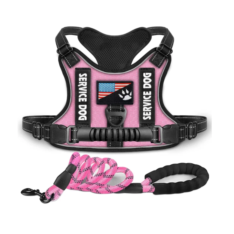 Military Dog Harness With Handle Reflective Dog Harness And Leash Set Nylon No Pull Tactical Dog Vest With Service Dog Patches
Military Dog Harness With Handle Reflective Dog Harness And Leash Set Nylon No Pull Tactical Dog Vest With Service Dog Patches