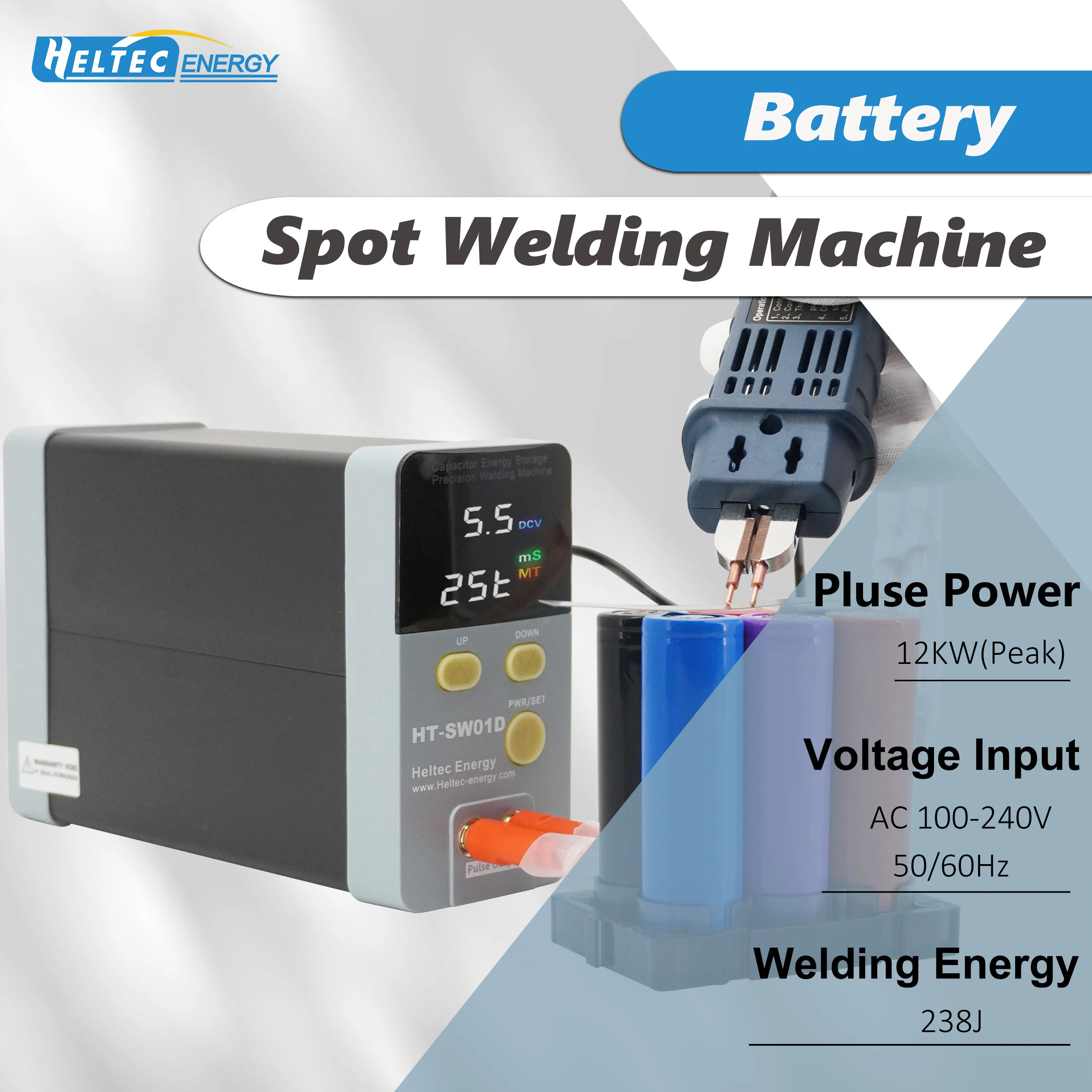 HELTEC 12KW 21KW 36KW 42KW High-Efficiency Battery Spot Welder with Pneumatic Capacitor Storage for Nickel/Aluminum/18650
HELTEC 12KW 21KW 36KW 42KW High-Efficiency Battery Spot Welder with Pneumatic Capacitor Storage for Nickel/Aluminum/18650