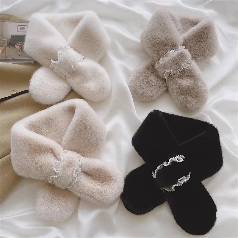 Scarf Lace Pearl Fur Collar Clothing Accessories Warm Skin-friendly Wind-resistant
Scarf Lace Pearl Fur Collar Clothing Accessories Warm Skin-friendly Wind-resistant