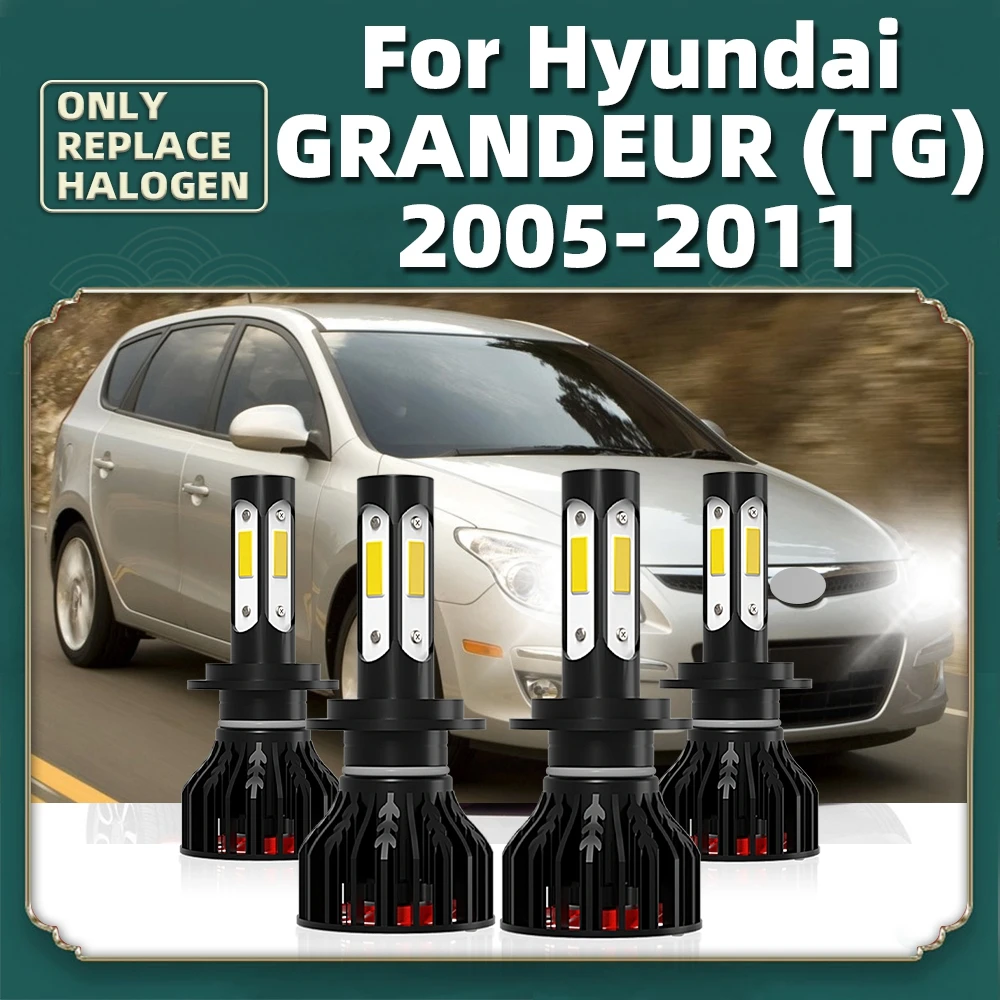 LED Headlight 4-Sides 360° Bulbs 12V H7 Auto Lamp For Hyundai Grandeur (TG) 2005 - 2011 2010 2009 2008 2007 2006 Car 6000K Luces
LED Headlight 4-Sides 360° Bulbs 12V H7 Auto Lamp For Hyundai Grandeur (TG) 2005 - 2011 2010 2009 2008 2007 2006 Car 6000K Luces