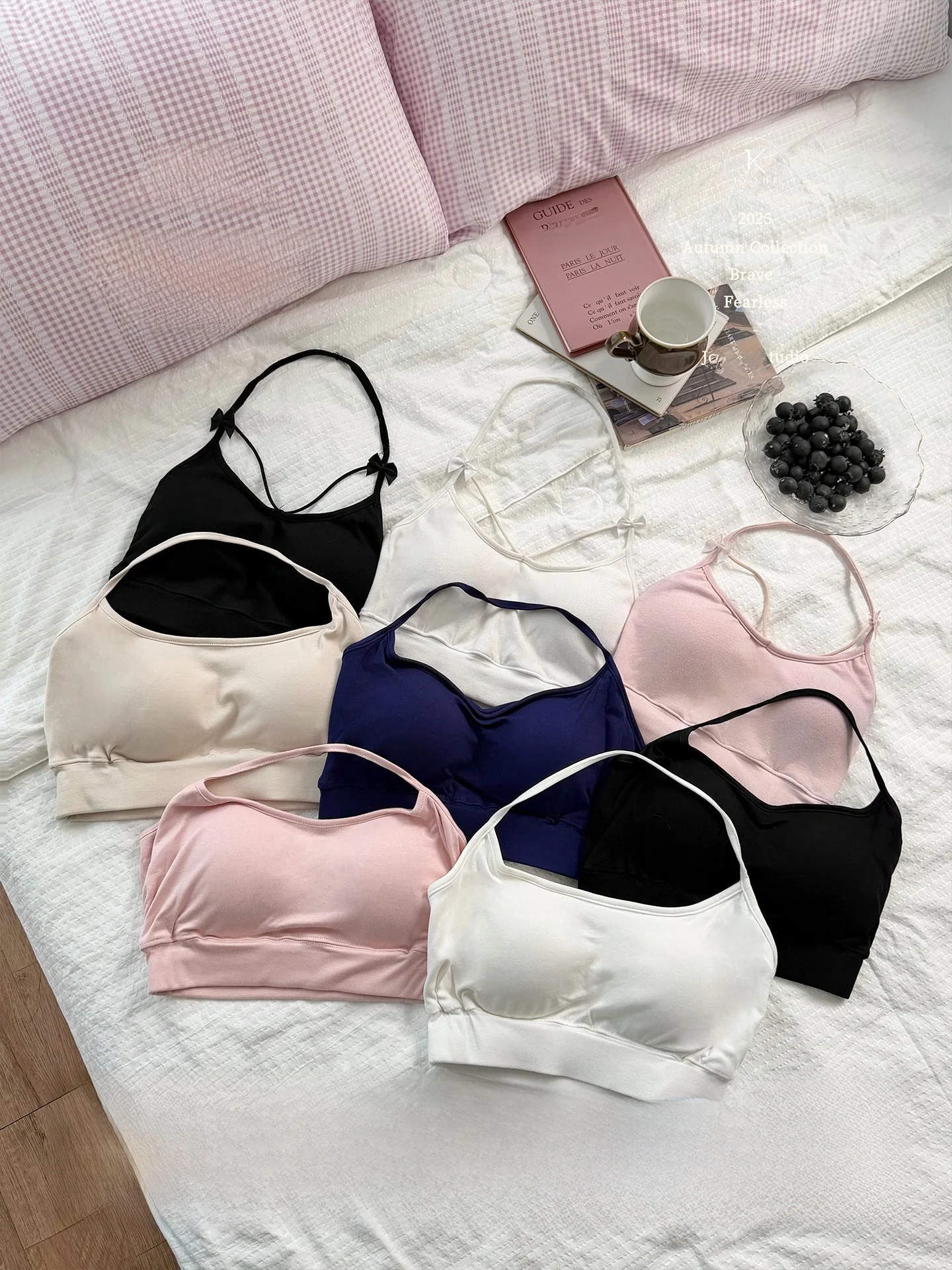 Joykiki Elastic Hanging Neck Strapless Bralette Thickened Mine Design Short Style Women's Vest Top Knot Element
Joykiki Elastic Hanging Neck Strapless Bralette Thickened Mine Design Short Style Women's Vest Top Knot Element