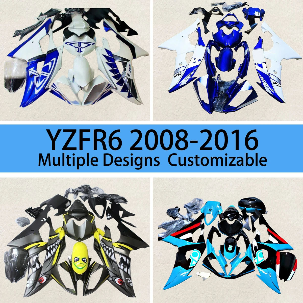Fairing Kit for YAMAHA YZFR6 2008 2009 2010 2011 2012 2013 2014 2015 2016 Motorcycle Aftermarket Fairings Bodywork YZF R6
Fairing Kit for YAMAHA YZFR6 2008 2009 2010 2011 2012 2013 2014 2015 2016 Motorcycle Aftermarket Fairings Bodywork YZF R6