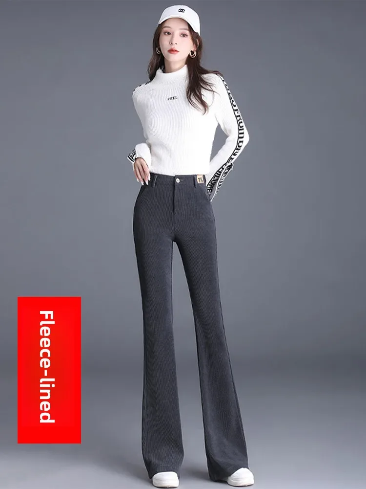 Thickened Fleece Women's Autumn Winter Corduroy Pants High Waist Slimming Casual Bell Bottoms High Waist Wide Leg Trousers
Thickened Fleece Women's Autumn Winter Corduroy Pants High Waist Slimming Casual Bell Bottoms High Waist Wide Leg Trousers