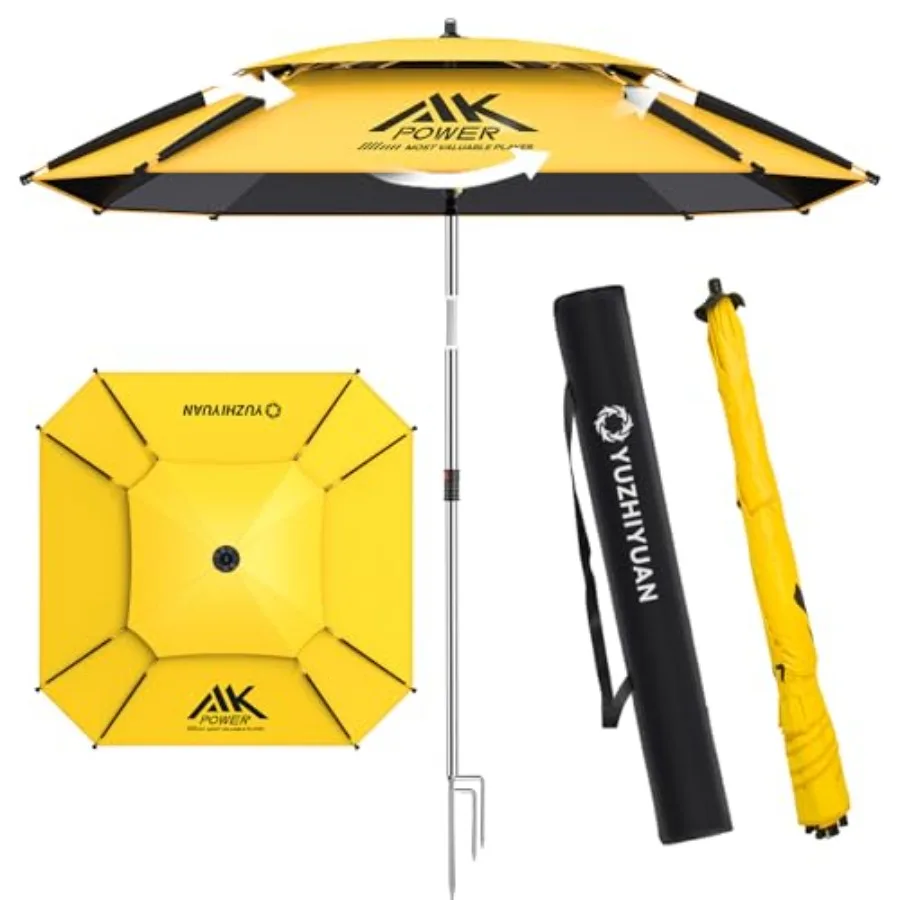 Patio Umbrella for Outdoor Table Use, Heavy-Duty Double-Layer Nylon Canopy in Black with Exclusive UV-Resistant Coating, Adjust
Patio Umbrella for Outdoor Table Use, Heavy-Duty Double-Layer Nylon Canopy in Black with Exclusive UV-Resistant Coating, Adjust