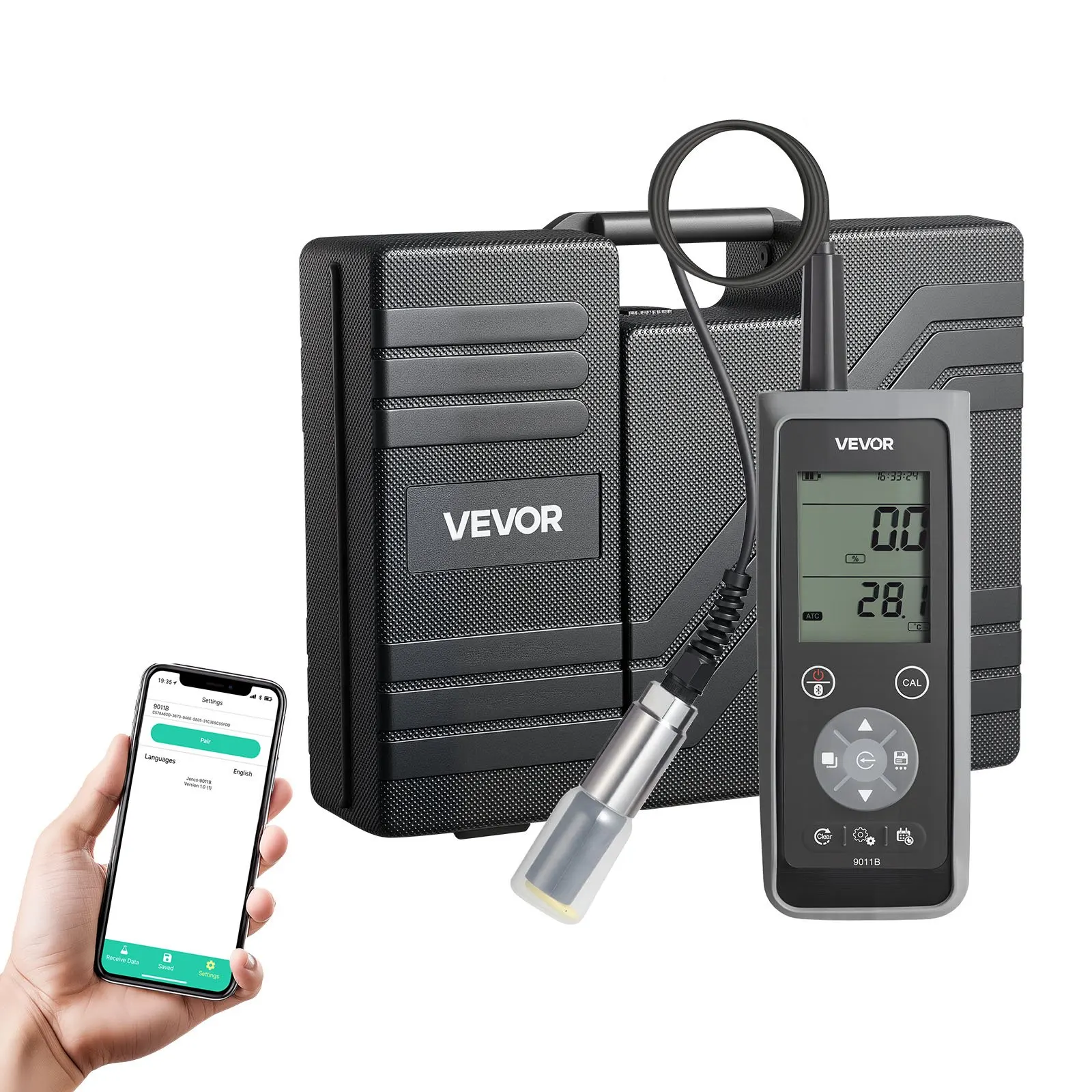 Dissolved Oxygen Meter, 0.0-50.0 Mg/L Measurement Range, Portable Dissolved Oxygen Tester Kit With 13.1 Ft Electrode Cable,
Dissolved Oxygen Meter, 0.0-50.0 Mg/L Measurement Range, Portable Dissolved Oxygen Tester Kit With 13.1 Ft Electrode Cable,