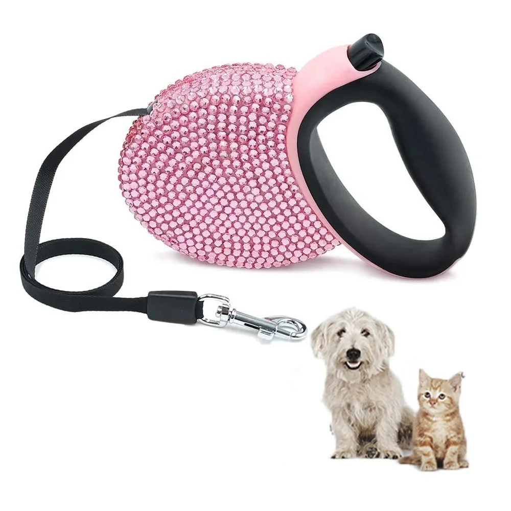 Retractable Dog Leash for Small Dog, Rhinestone Bling, Walking Leash, Pink for Small Breed, Automatic Traction Rope, Gift for Ca
Retractable Dog Leash for Small Dog, Rhinestone Bling, Walking Leash, Pink for Small Breed, Automatic Traction Rope, Gift for Ca