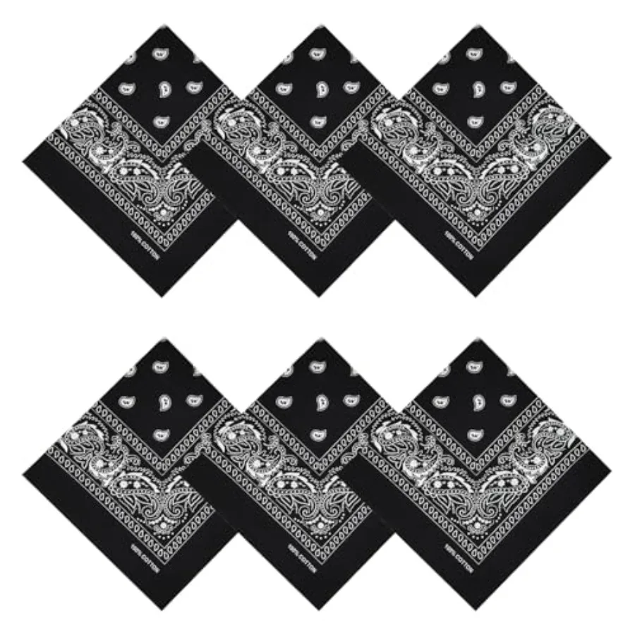 APIGANIZ 100% Cotton Bandanas, 21 x 21 Inch, Set of 6
APIGANIZ 100% Cotton Bandanas, 21 x 21 Inch, Set of 6