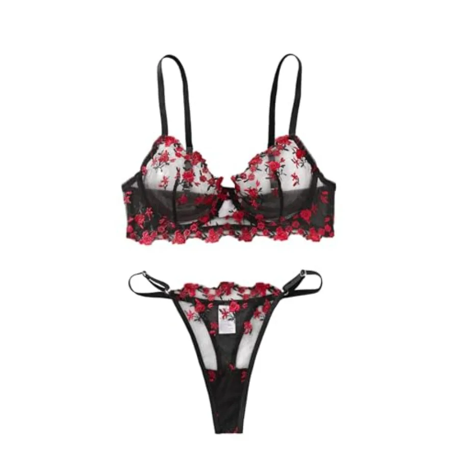 Sexy Embroide Mesh Women Underwire Push Up Lingerie Set
Sexy Embroide Mesh Women Underwire Push Up Lingerie Set
