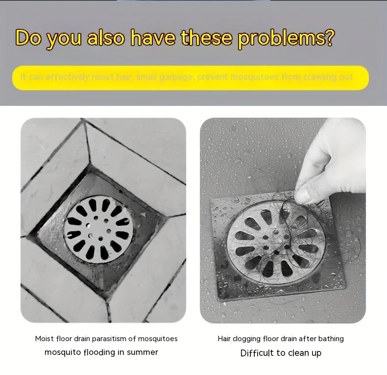 10Pcs Disposable Floor Drain Filter Stickers Anti-clog Hair Catching Mesh Insect Proof Home Drain Protective Cover
10Pcs Disposable Floor Drain Filter Stickers Anti-clog Hair Catching Mesh Insect Proof Home Drain Protective Cover